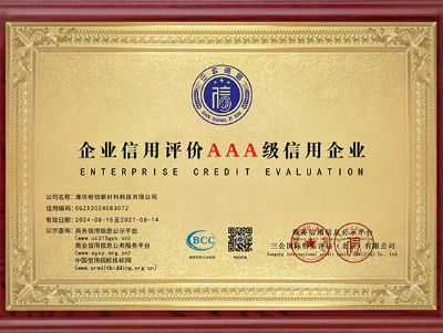 點擊查看詳細信息<br>標題：企業信用評價AAA級信用企業 閱讀次數：3803